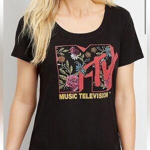 Maurice’s MTV Short Sleeve Women’s Floral Top Size M